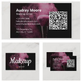 ピンクのメイクアップアーティスト 名刺