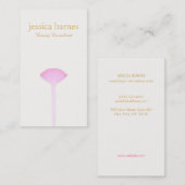 ピンクのメイクアップブラシシンプル、メイクアップアーティスト2 名刺 (正面/裏面)