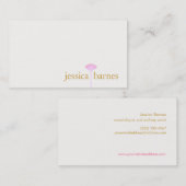 ピンクのメイクアップブラシシンプル、メイクアップアーティスト 名刺 (正面/裏面)