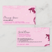 ピンクのメイドクリーニングスプレースプレー清掃ユニット 名刺 (正面/裏面)