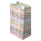 ピンクのメイブとブルー スモールペーパーバッグ (正面アングル)