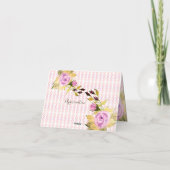 ピンクのメイブと紫のカード 案内状 (裏面)