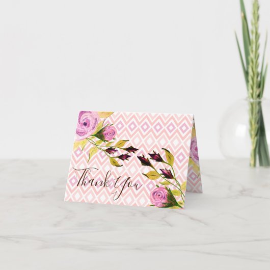 ピンクのメイブと紫のカード 案内状 (正面)