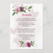 ピンクのメイブの花の緑の詳細 エンクロージャーカード (正面)