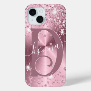 ピンクのメイブダイヤモンド – パーソナライズされた iPhone 15ケース