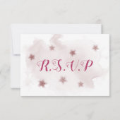 ピンクのメイブ花の植物性 出欠カード (裏面)