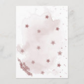 ピンクのメイブ花の緑の座席チャートカード エンクロージャーカード (裏面)