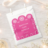 ピンクのメキシカン紙ピカド フェイバーバッグ (クリップ留めされた状態)