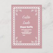 ピンクのメキシコのシエリートリンドおむつラッフル エンクロージャーカード (正面)