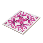 ピンクのメキシコのタラベラ結婚式の引き出物印刷 タイル (側面)