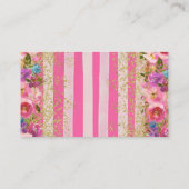 ピンクのメキシコの女の子フィエスタベビーシャワーおむつラッフル エンクロージャーカード (裏面)