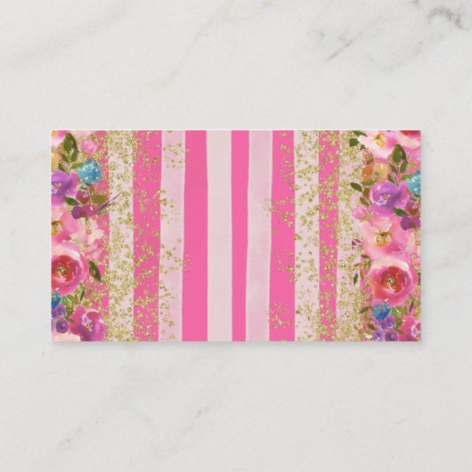 ピンクのメキシコの女の子フィエスタベビーシャワーおむつラッフル エンクロージャーカード (裏面)