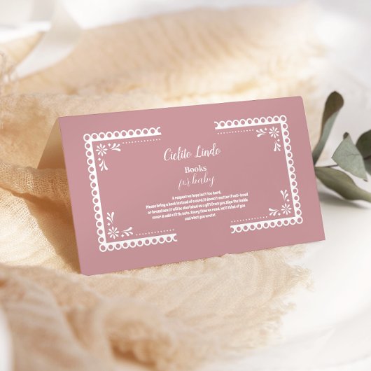 ピンクのメキシコのCielito Lindoの本のベビー エンクロージャーカード