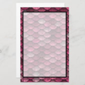 ピンクのメタリックはかりで測テクスチャ 便箋 (正面/裏面)