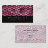 ピンクのメタリックはかりで測テクスチャ 名刺 (正面/裏面)