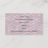 ピンクのメタリックはかりで測テクスチャ 名刺 (裏面)
