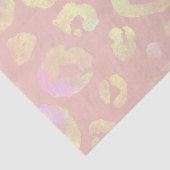 ピンクのメタリックヒョウ模様 薄葉紙 (詳細)