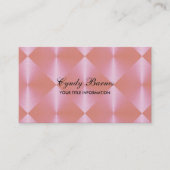 ピンクのメタリックルックダイヤモンドタイル 名刺 (正面)