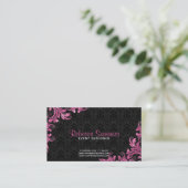 ピンクのメタリックレースブラックダマスク – アポイントメント (スタンド正面)