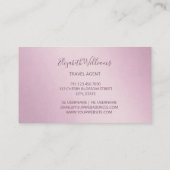 ピンクのメタリックロゴ 名刺 (裏面)