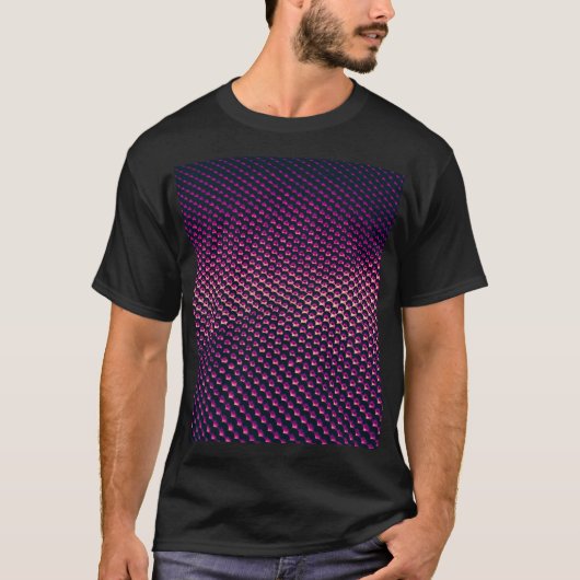 ピンクのメタリック未来的な抽象芸術背景。 Tシャツ (正面)