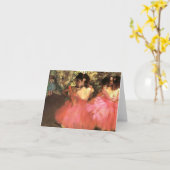 ピンクのメッセージカードのダンサーのガスを抜いて下さい カード (黄色い花)