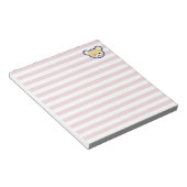 ピンクのメモ帳に可愛いテディベアの漫画 ノートパッド (アングル)