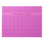 ピンクのメモ帳，ジョッター：パーソナライズ：ウェールズのタペストリー ノートパッド (正面)