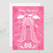 ピンクのメリークリスマスをパーソナライズ (正面/裏面)