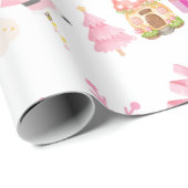 ピンクのメリークリスマスを白で | ラッピングペーパー (ロールコーナー)