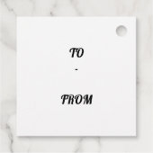 ピンクのメリークリスマスシンプルメッセージカード フェイバータグ (裏面)