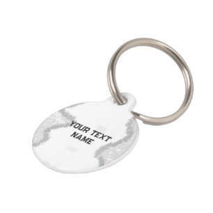 ピンクのメリークリスマスシンプルメッセージカード ペット　ネームタグ