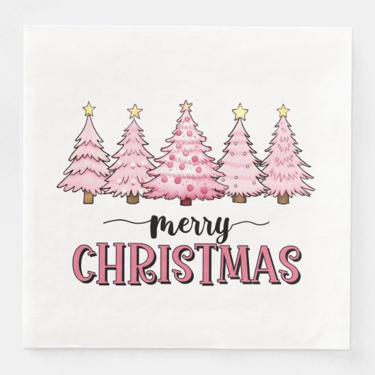 ピンクのメリークリスマスツリー (正面)