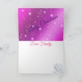 ピンクのメリークリスマス カード (内部)