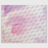 ピンクのメリークリスマス ラッピングペーパー (フラット)