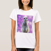 ピンクのメルカットのスパークル Tシャツ (正面)