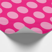 ピンクのモオッドドット ラッピングペーパー (角)