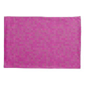 ピンクのモザイクピクセル 枕カバー (裏面)