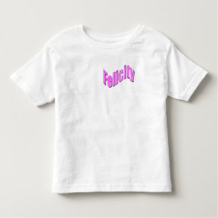 ピンクのモザイクフェリシティ名、幼児Tシャツ トドラーTシャツ