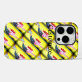 ピンクのモザイク人魚が浮かび上がる Case-Mate iPhoneケース (裏面 (横))