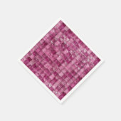 ピンクのモザイク模様 スタンダードカクテルナプキン (角)