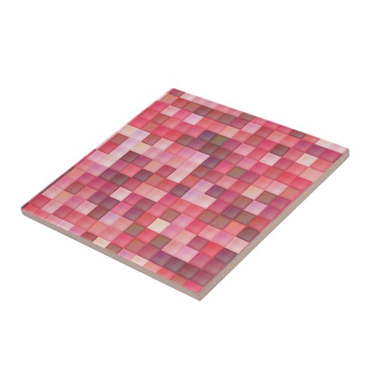 ピンクのモザイク タイル (側面)