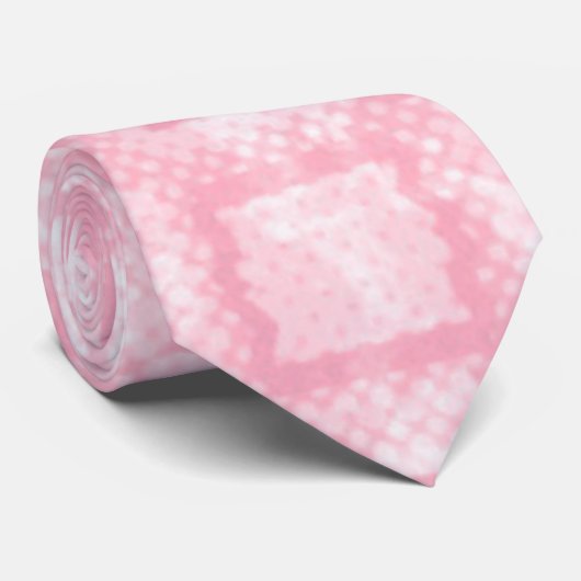ピンクのモザイク ネクタイ (ロール)