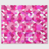 ピンクのモザイク ラッピングペーパー (フラット)