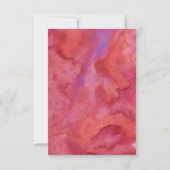 ピンクのモダンな水彩画の書道の文房具 ノートカード (裏面)