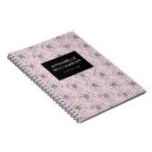 ピンクのモダンな花のデイジー ノートブック (右側)