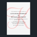 ピンクのモダンクラシックな結婚式のイニシャル 招待状<br><div class="desc">これらのスタイリッシュな結婚式の招待状は、イニシャルを白い背景にソフトなピンクのモダンな大きな文字で表示します。あなたのモダンな結婚式にぴったりなシンプルでエレガントなデザインです。</div>