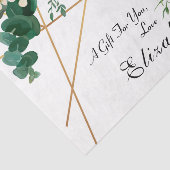 ピンクのモダンサンゴフローラの水の色をパーソナライズ 薄葉紙 (詳細)