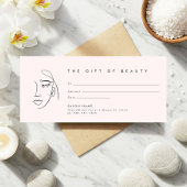 ピンクのモダンスパサロンまたはサービスのギフトカード