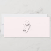 ピンクのモダンスパサロンまたはサービスのギフトカード (裏面)